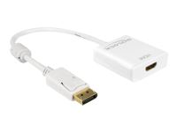 DELOCK Adaptorcable DisplayPort 1.2 plug > HDMI socket white 4K Active