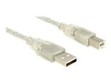 DELOCK Cable USB 2.0 Type-A male > USB 2.0 Type-B male 1.5 m transparent