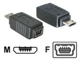 DELOCK Adaptor USB micro-B plug to mini USB 5pin Jack