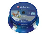 VERBATIM 25x BD-R 25GB Single Layer Datalife HTL 6x Wide printable no ID