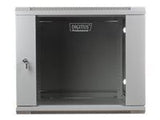 DIGITUS DN-WU19 09U/450 Wall Mount Cabinet 19 9U 501/600/450mm glass door grey unmounted