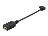ASSMANN USB 2.0 adpter cable OTG type micro B - A M/F 0.15m USB 2.0 conform right angle bl