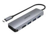 UNITEK Hub USB-C 3xUSB 3.1 Gen1 Hdmi SD microSD H1107F