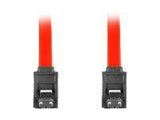LANBERG CA-SASA-14CC-0100-R Lanberg cable SATA DATA II (3GB/S) F/F 100cm; METAL CLIPS RED