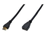 ASSMANN HDMI High Speed extension cable type A M/F 2.0m w/Ethernet Ultra HD 24p gold bl