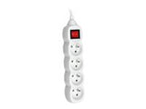 TRACER PowerCord 3.0m 4 outlets switch white extension cord