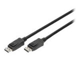 DIGITUS DisplayPort connection cable DP M/M 1.0m w/interlock Ultra HD 8K Vers. 1.3/1.4 bl