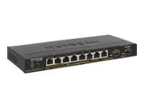 NETGEAR S350 Series 8-port Gigabit PoE+ Ethernet Smart Managed Pro Switch 2 SFP Ports Budget 55W