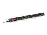 DIGITUS 19inch Outlet stripe 7x with on/off switch black 16A 4000W Alu