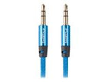 LANBERG CA-MJMJ-10CU-0020-BL Lanberg Premium Kabel Audio Miniklinke 3,5mm 3pin, 2m Blau