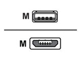 UNITEK Y-C4026AGY Unitek Kabel USB auf microUSB 2.0 Grau; Y-C4026AGY