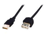 DIGITUS USB2.0 extension cable 1.8m USB A/M to A/F bulk black