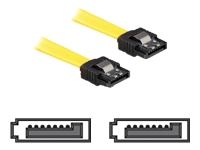 DELOCK Cable SATA 10cm yellow ge/ge Metal