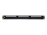 NETRACK 104-08 patch panel 19inch 24-ports cat. 6 UTP with shelf