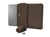 NB SLEEVE +MOUSE 15.6" YVO/REVERSIBLE BROWN 23446 TRUST