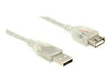 DELOCK Extension cable USB 2.0 Type-A male > USB 2.0 Type-A female 1 m transparent