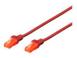 DIGITUS CAT 6 U-UTP patch cable PVC AWG 26/7 length 0.5m color red