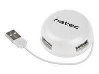 NATEC NHU-1331 Natec Hub USB 2.0 BUMBLEBEE 4-ports, White