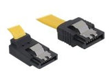 DELOCK Cable SATA 6 Gb/s male straight > SATA male upwards angled 20 cm yellow metal