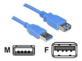 DELOCK Cable USB 3.0 Extension A/A 3m male/female