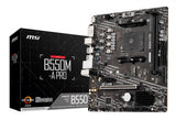 Mainboard|MSI|AMD B550|SAM4|MicroATX|Memory DDR4|Memory slots 2|1xPCI-Express 3.0 1x|1xPCI-Express 4.0 16x|1xM.2|1xDVI-D|1xHDMI|2xAudio-In|1xAudio-Out|2xUSB 2.0|4xUSB 3.2|2xPS/2|1xRJ45|B550M-APRO