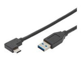 ASSMANN USB 3.1 connection cable C 90degree angled to A M/M 1.0m full featured Gen2 3A 10GB CE bl