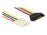 DELOCK Power Cable SATA 15 pin female > 4 pin female 30cm