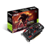 Graphics Card | ASUS | NVIDIA GeForce GTX 1050 TI | 4 GB | 128 bit | PCIE 3.0 16x | GDDR5 | Memory 7008 MHz | GPU 1303 MHz | Dual Slot Fansink | 1xDVI | 1xHDMI | 1xDisplayPort | CERBERUS-GTX1050TI-A4G