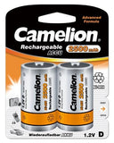 Camelion D/HR20, 2500 mAh, Rechargeable Batteries Ni-MH, 2 pc(s)