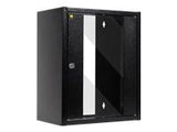NETRACK 010-090-300-012 wall-mounted cabinet 10 9U/300mm glass door graphite