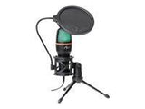 ART CAPACITIVE STANDING MICROPHONE WITH MEMBRANE AC-02 TRIPOD USB LED