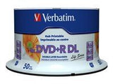 VERBATIM 97693 DVD+R DL Verbatim spindle 50-pack 8.5GB 8x WIDE PRINTABLE SURFACE