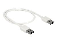DELOCK Cable EASY-USB 2.0 Type-A male > EASY-USB 2.0 Type-A male 0,5 m white