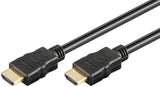 Goobay, 38514, HDMI to HDMI cable, 0,5 m. Goobay High-speed HDMI cable with Ethernet, gold-plated HDMI to HDMI, 0.5 m