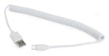 GEMBIRD CC-mUSB2C-AMBM-6-W Gembird Coiled Micro-USB cable, 1.8m, white