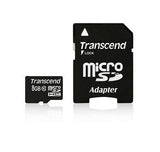 MEMORY MICRO SDHC 8GB W/ADAPT/CLASS10 TS8GUSDHC10 TRANSCEND