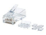 INTELLINET Cat6a RJ45 Modular Plugs UTP 3-prong for solid wire 80 plugs in jar