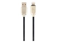 GEMBIRD CC-USB2R-AMLM-1M Gembird Premium rubber 8-pin charging and data cable, 1m, black