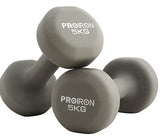 PROIRON PRKNED05K Dumbbell Weight Set, 2 pcs, 5 kg, Grey, Neoprene