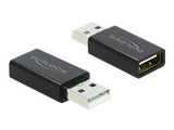 DELOCK USB 2.0 Adapter Type-A male to Type-A female Data Blocker