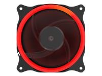 GEMBIRD PC case fan with 16 LEDs light 3+4P connector red 120 x 120 x 25 mm
