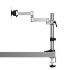 Raidsonic B-MS403-T Monitor stand with table support for one monitor up to 27" (68 cm), Rotate, Swivel, Tilt, Maximum weight (capacity) 8 kg, Silver