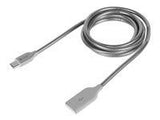 NATEC NKA-1205 Extreme Media cable microUSB  to USB (M), 1m, silver,metalic oplot