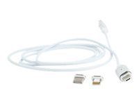CABLE USB CHARGING 3IN1 1M/SILV CC-USB2-AMLM31-1M GEMBIRD