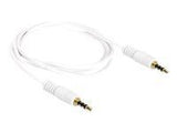 DELOCK Cable Stereo 3.5 mm 4 pin plug > plug 1 m