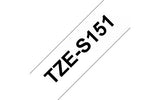 BROTHER TZES151 24mm BLACK ON CLEAR ADHESIVE TAPE