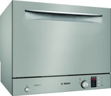 Bosch Dishwasher SKS62E38EU Free standing, Width 55 cm, Number of place settings 6, Number of programs 6, Energy efficiency class F, Display, AquaStop function, Silver Inox